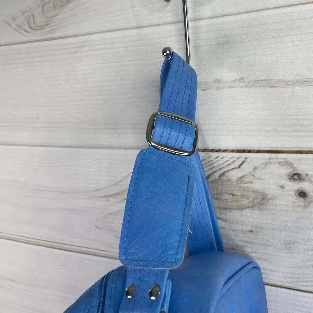 RETRO Vtg Samsonite Silhouette Weekender Bag Luggage Blue/Tan Shoulder Tote NOS